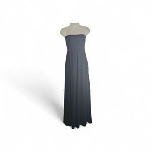 Splendid Strapless Maxi Dress Black Supima Cotton Blend XS